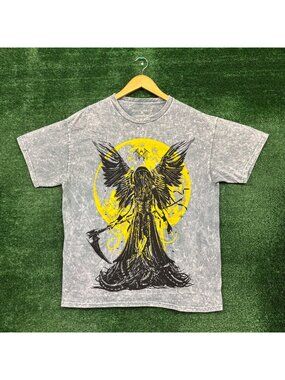 Sleep Token Take Me Back to Eden Reaper Angel Rock Band Mineral Wash T-Shirt Lar